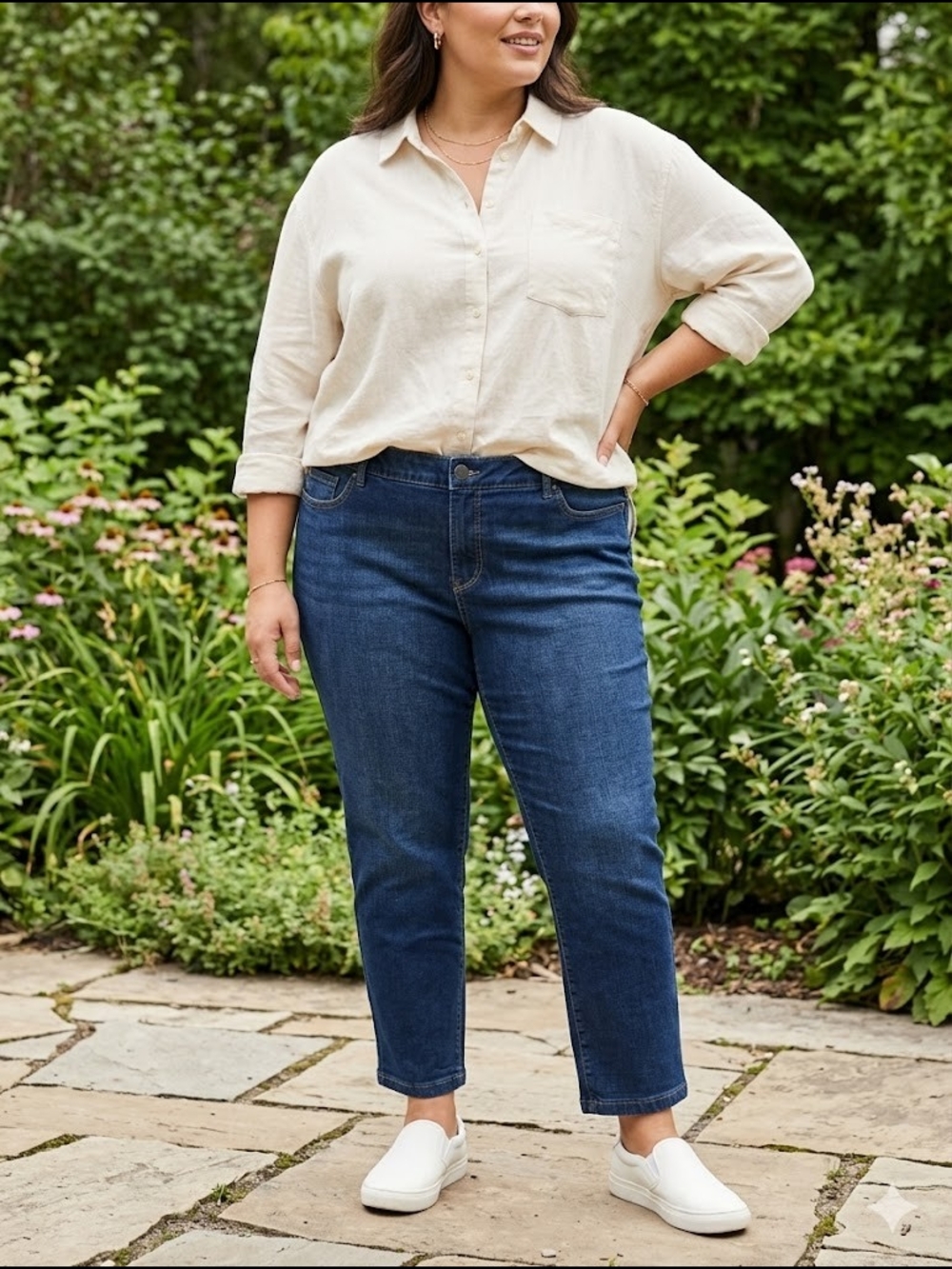 Ricki's "Love Ricki's Jeans" straight leg cropped denim